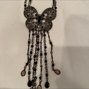 Black Butterfly Necklace